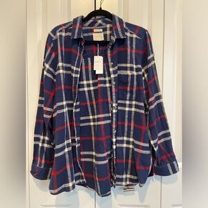 American Eagle Boyfriend Fit Flannel Shirt